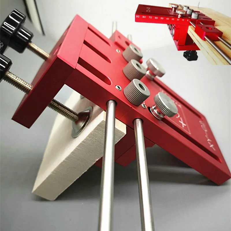 Dowelling Jig for Furniture Fast Connecting Cam Fitting 3 In 1 Woodworking Drill Guide Kit