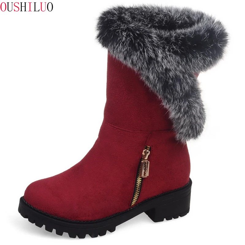 

New Fashion Woman Warm Snow Boots Women Flats Round Toe Boot Botas Femininas Winter Girls Shoes Footwear Size 34-43
