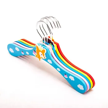 

5Pcs/Lot Pet Wooden Cloth Hangers Cute Cartoon Dog Hanger Puppy Cat 27cm Length Non-slip Durable Clothes Rack Pet Accessories