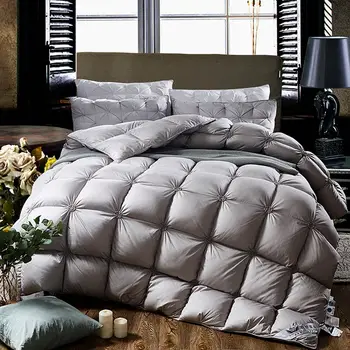 

Papa&Mima Goose Down Duvet 3D Quilt Winter Thick Blanket Plaids King Queen Full Size