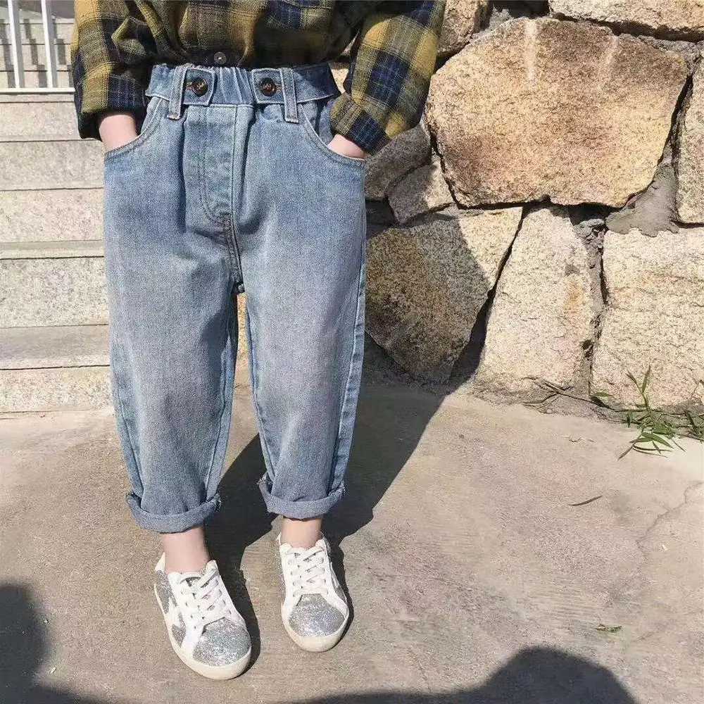 Summer Baby Girls Jeans Pants Kids Clothes Cotton Casual Children