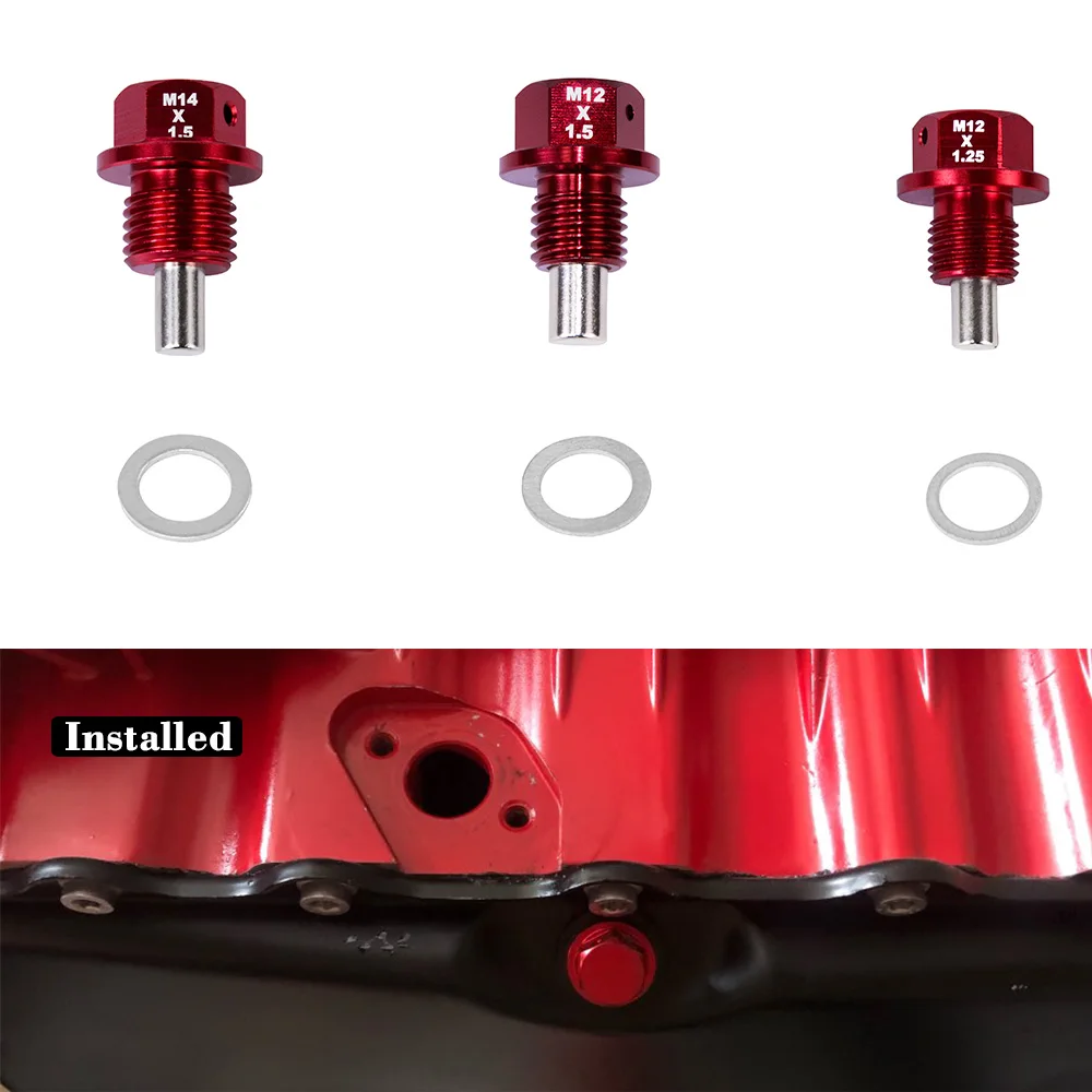 M12x1.5 M12x1.25 M14x1.5 Магнитная дренажная масляная пробка и слив масла сливной гайки(много цветов