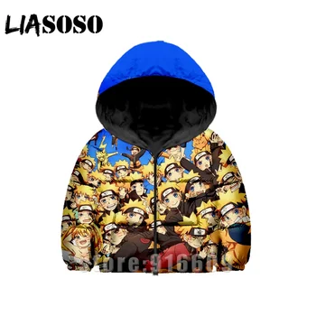 

3D Print Women men Uzumaki Naruto baby Sweatshirts Anime hoodie kids winter Down jacket children Harajuku cartoon baby hoodies