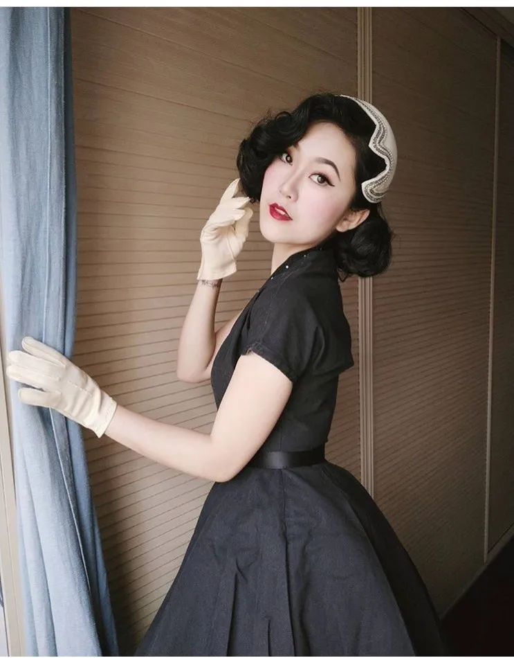 波点衬衫裙 (1)