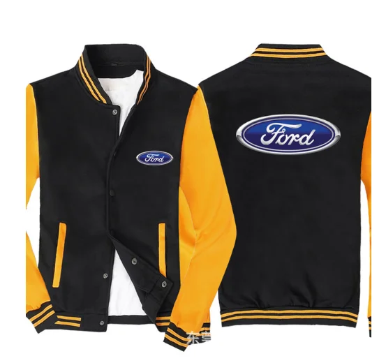 

NEW Baseball uniform Spring Autumn Sweatshirt for Ford Men Slim Fit Jacket Men Hip Hop Harajuku Jacket