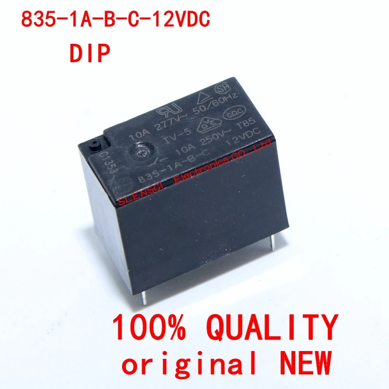 100% оригинальное новое реле мощности SONG CHUAN 835-1A-B-C-12VDC 835-1A-B-C-DC12V835-1A-B-C-24VDC 835-1A-B-C-DC24V 4