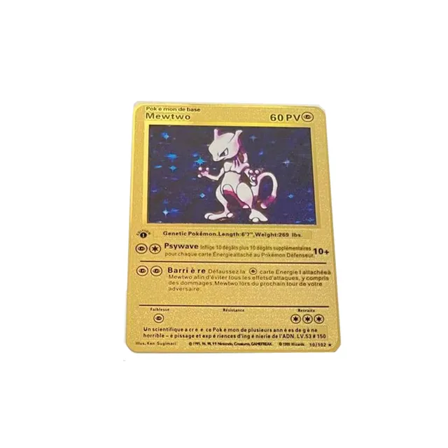 58/29pcs French Pokemon Gold Card Charizard Eevee Mewtwo Pikachu Gold Vmax  GX EX Collection Children's Gifts Pokemoncards Toy - AliExpress