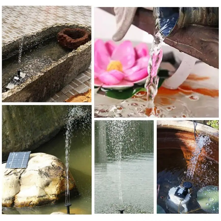 Солнечные литейные 1.4w солнечные панели погружные водяные панели фонтан насос для пруда бассейн фонтан комплект