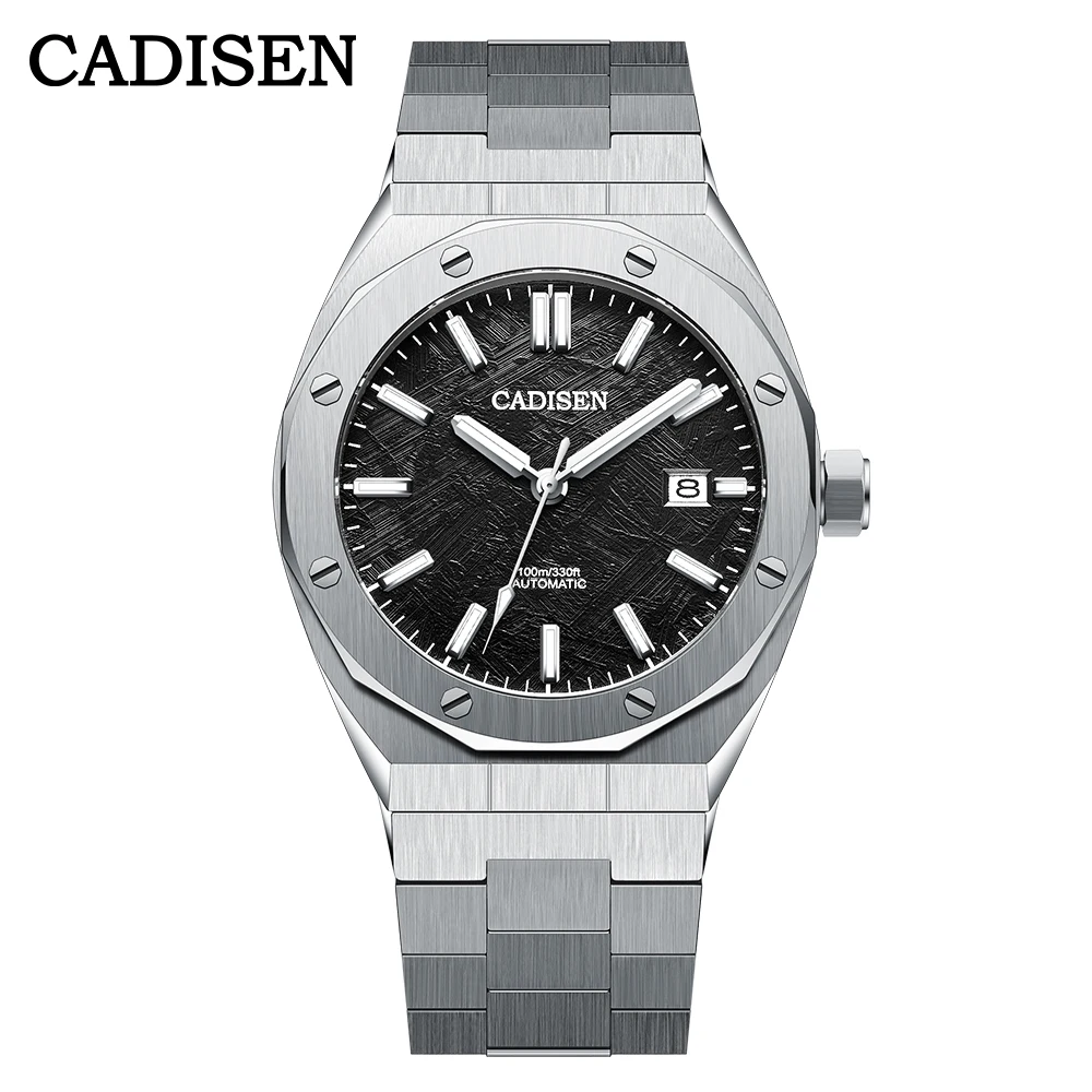 2021 New CADISEN DESIGN Black 42mm Men's Mechancia Wrist Watches top brand luxury automatic watch for men Waterproof clock man 