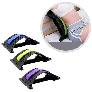 

Back Stretch Equipment Lumbar Support Spine Pain Relief Massager Spine Correction Lumbar Spinal Traction Cushion Relax Fitness