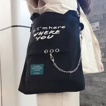 

New Canvas Shoulder Bag Ladies Crossbody Bags for women 2020 Reusable Back Bags Multifunction Fashion Travel Bag Large Capacity