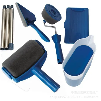 

New Style Seamless Sponge TV Product pintar Facil Roller Brush Five in One Multi-functional Paint Brush Set