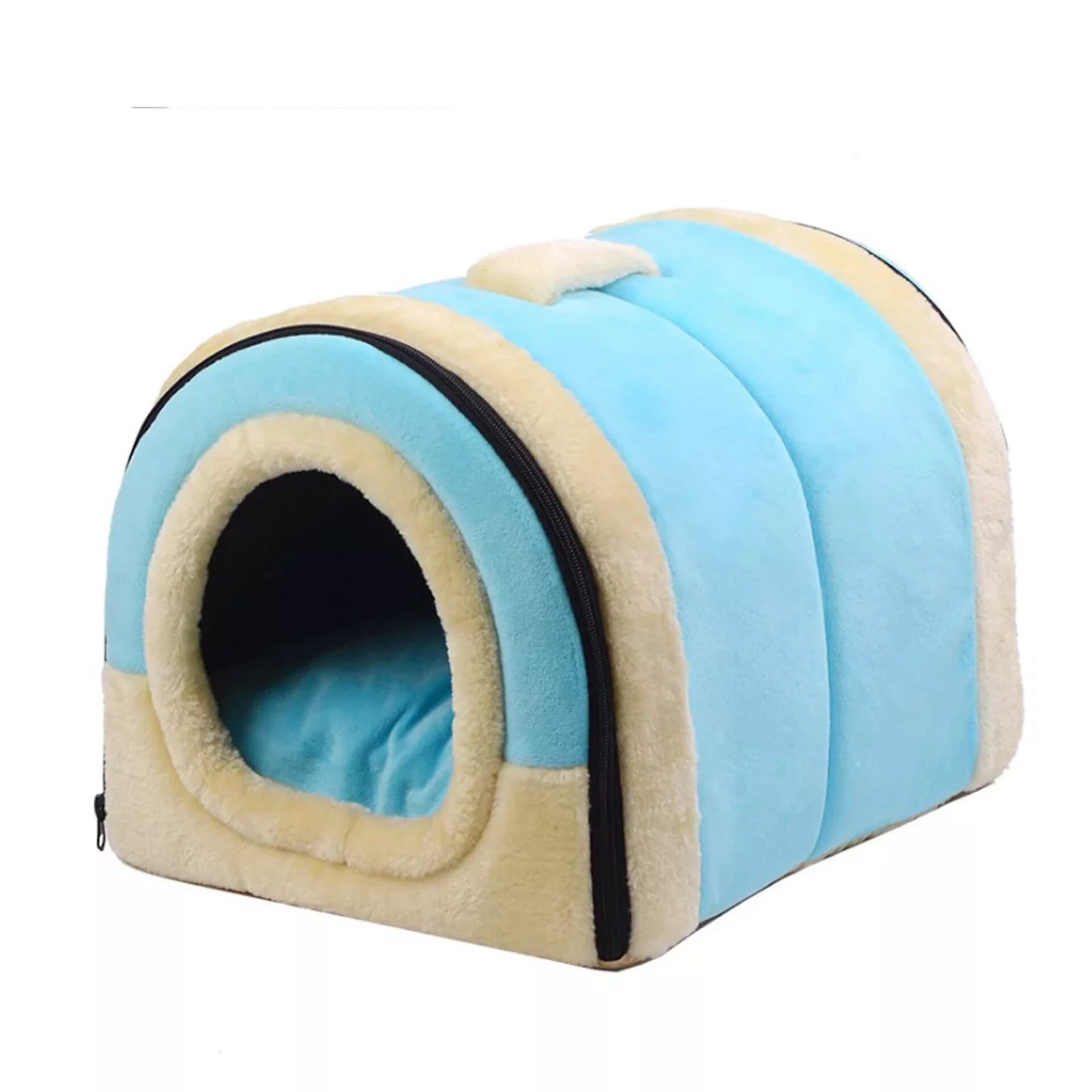blue MTL Puppy питомник диван из флиса мягкая теплая кровать для питомца кошка кровать пещера собачий дом кровати для собак для маленьких больших собак кошка спальный мешок - Цвет: blue
