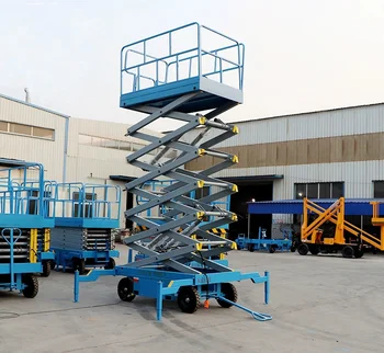 

10m 12m Mobile Hydraulic Scissor Lift Mobile Hydraulic Vertical Platform Lift with Ce