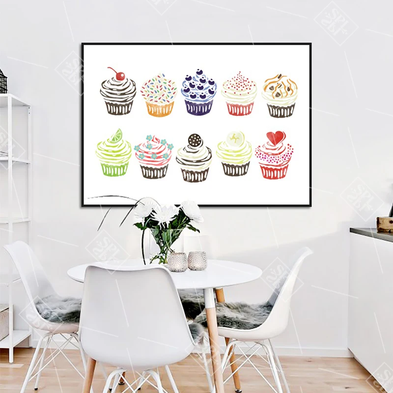 B807162（手绘水彩甜品冰淇淋元素素材 50×70）-4