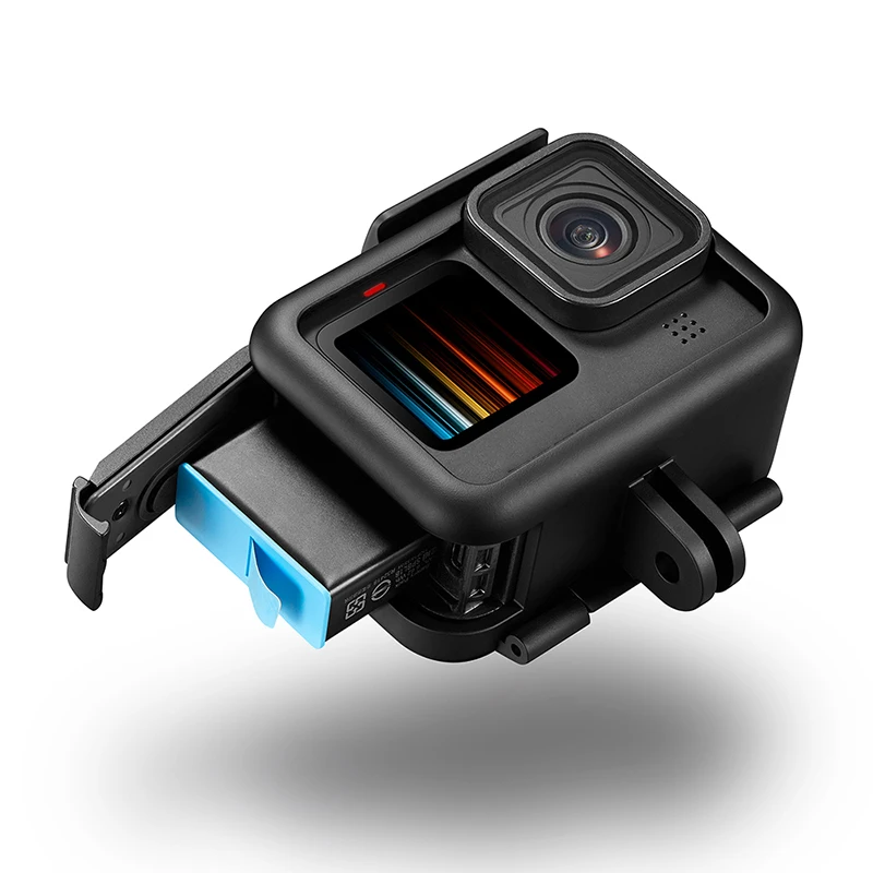 Kit de accesorios para GoPro Hero 9, marco de protección + tapa de lente, cubierta suave de TPU para Go Pro Hero 9, Cámara de Acción negra