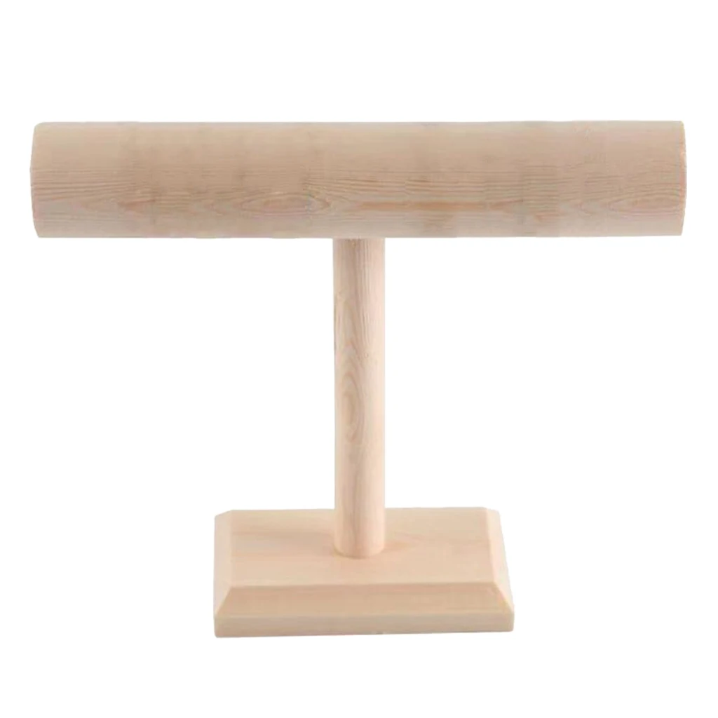 1x Bracelet Necklace Jewelry Show Display Stand Holder Rack Wood 1-Layer