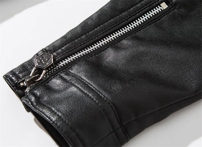 KIMSERE Fashion Men's Leather Biker Jackets Hi Street PU Motorcycle Jacket Outerwear For Male Streetwear Size M-3XL