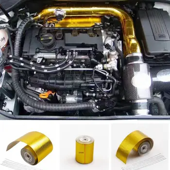 

5m Exhaust Pipe Aluminum Foil High Temperature Wrap Reflective Heat Shield Tape U1JF