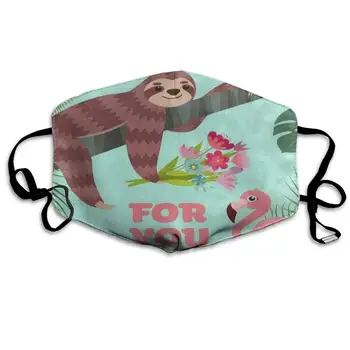 

Flamingo Sloth Palm Tree Designer Dust Mouth Mask Reusable Anti-Dust Face Mask Adjustable Earloop Skin Protection