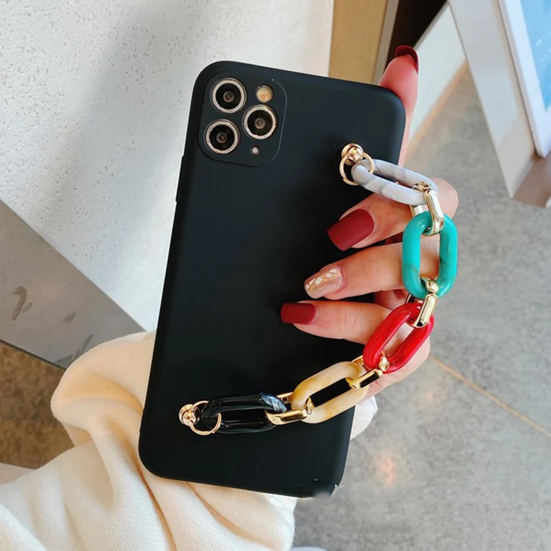 Чехол для телефона с браслетом Oneplus 9 Pro One Plus 8 7 7T противоударный мягкий