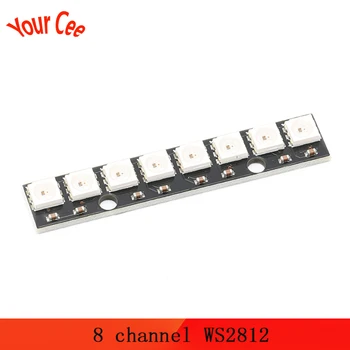 

8 channel WS2812 5050 RGB LED Lamp Panel Module Built-in Full Color-Driven Development Board 8P LED Precise Diy Kit