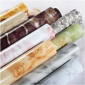 

Thicker Version Marbling Oil Resistant Stove Wallpaper Pool Waterproof Wash Basin Wallpaper Desktop Kitchen Table-board Adhesive