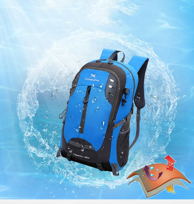 40L, мужские, женские, софтбэк сумки, для улицы, для путешествий, рюкзак, унисекс, для треккинга, альпинизма, водонепроницаемые, походные рюкзаки для мужчин