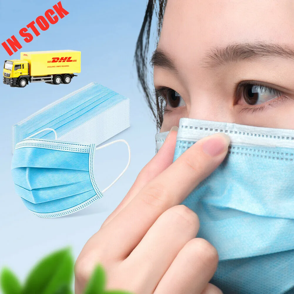 

In Stock 3 Layers Filter Profession Anti Virus Earloop Face Mask Mascarillas 12 Hours By DHL Fast Shipping
