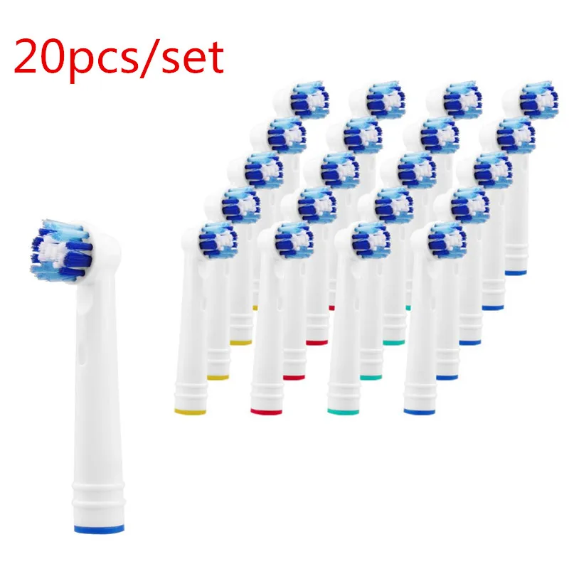 20 pcs Новые 8 шт/12 шт/16 шт/20шт/40 шт Совместимые сменные головки зубной щетки для гигиены полости рта B модели Быстрая - Цвет: 20 pcs