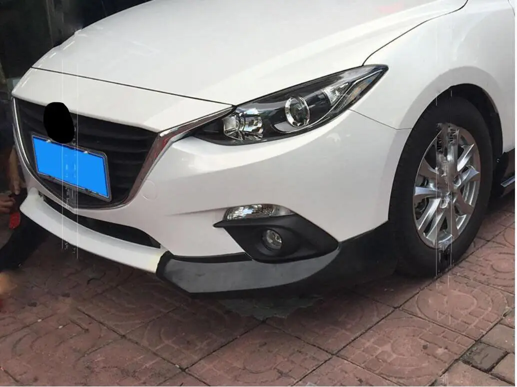 Неокрашенный фронт бампера v-стиля углу сплиттер подходит для Mazda 3 AXELA