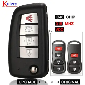 

kutery VDO 3/4 buttons Modified Flip Remote Car key New style 315Mhz For Nissan Qashqai Sunny Sylphy Tiida X-Trail March Sentra