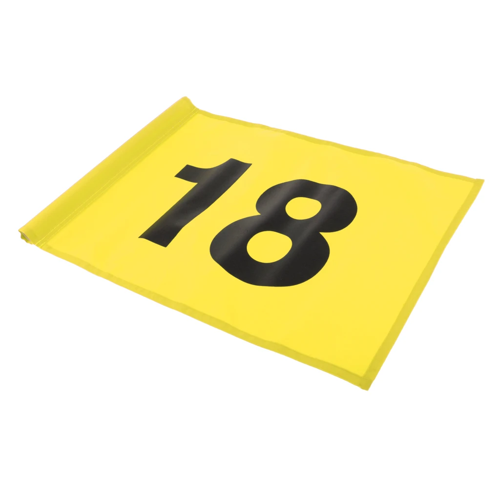 Yellow with Number Поле для гольфа зеленый флаг-цель для гольфа флаг-номер 1 или 18-открытый задний двор сад Гольф Спорт помощь-Выберите цвета - Цвет: Yellow with Number
