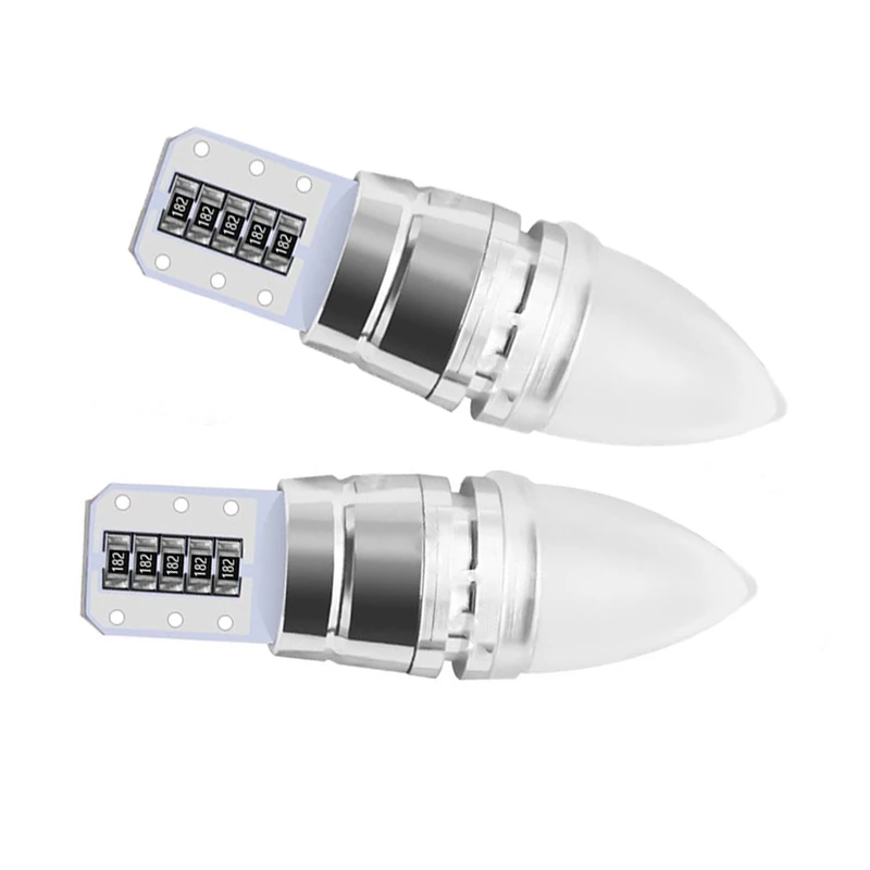 2 шт. Чрезвычайно яркий светодиодный автомобильный светильник T10 COB Bullet Lens лампа