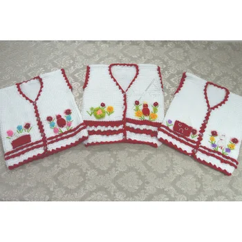 

Handmade knitting baby vest (Red)