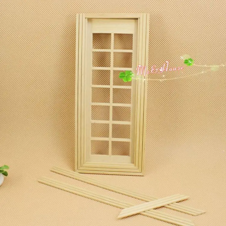 1: 12 кукольный дом мини мебель модель DIY модель двери 14 сетка