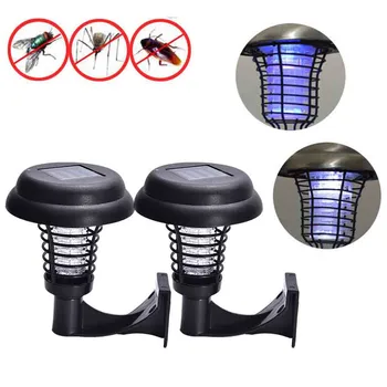 

Solar Powered LED Light Pest Bug Zapper Insect Mosquito Killer Lamp Garden LawnInsect Repellent Radiationless for Bedroom Home