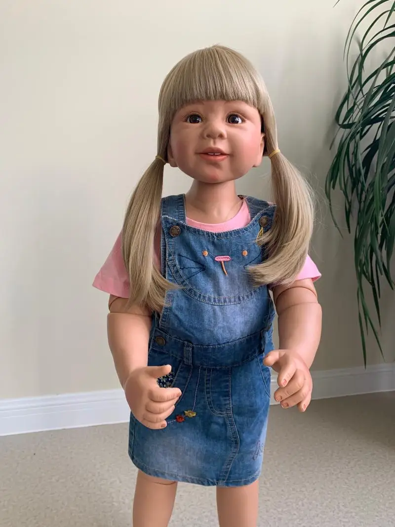 Большой Reborn Baby Doll 87 см реалистичный винил кукла новорожденного ребенка младенец развивающие красивые игрушки для девочек подарок для детей ребенок Фото модле