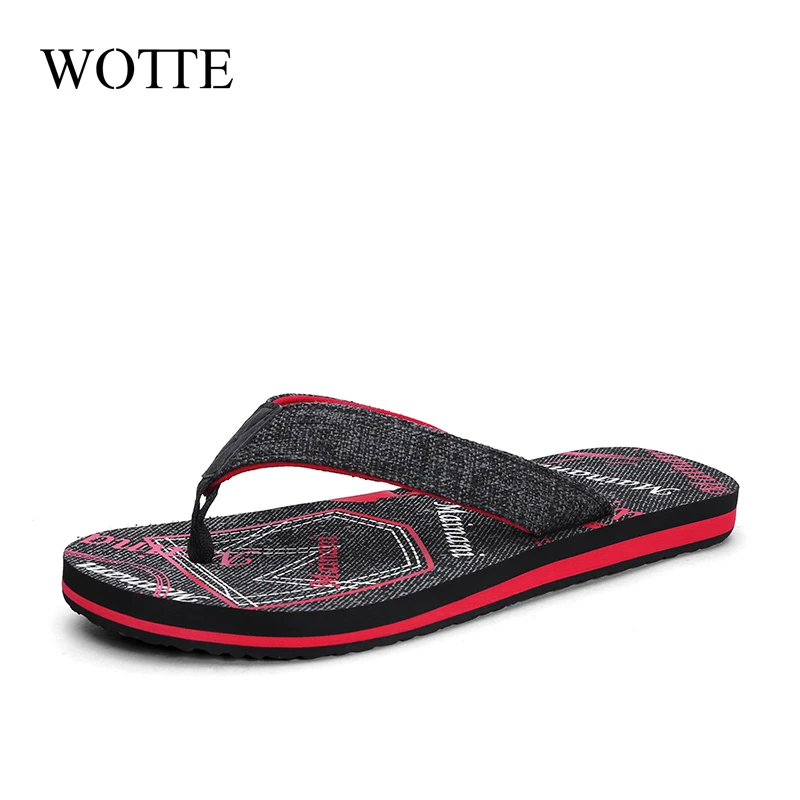 Купить Мужские Шлепанцы Из Джинсовой Ткани