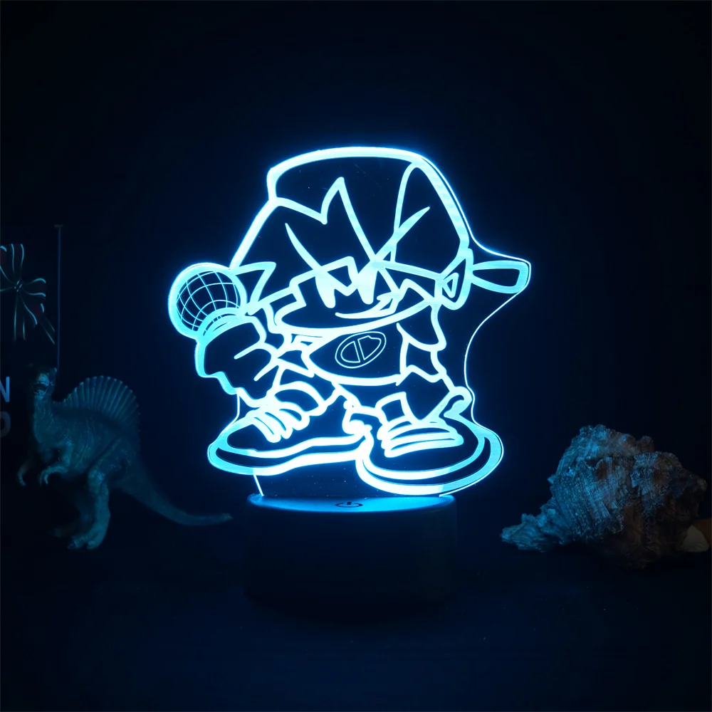 3d night light Gaming Room Game Friday Night Funkin Figure FNF LED Night Lights Led Panel Lights 3D Lamp Cute Room Decor Gift For Friends decorative night lights