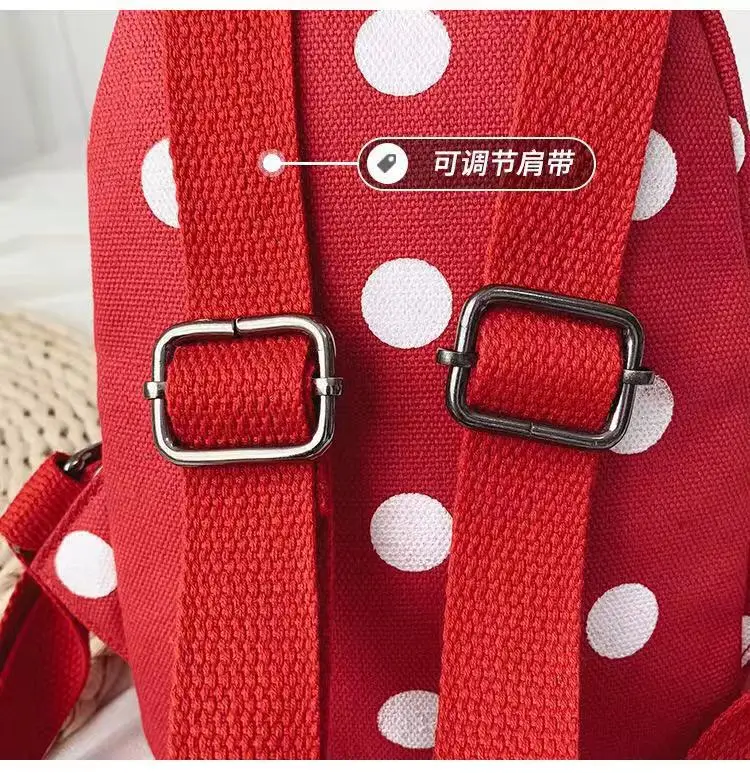 canvas Children's school bags Korean lovely wave point Leisure travel backpack for children Cartoon children small backpack