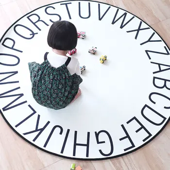 

Round 120cm Crawling Mat Soft Non-Slip Play Mat Rug Carpet Children Play Tent Pad Baby Early Educational Toy Mat Kids Room Decor