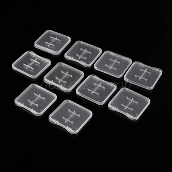 

10pcs Feamos TF MiC SDHC Micro SD Memory Card Hard Plastic Box Case White New Drop Shipping