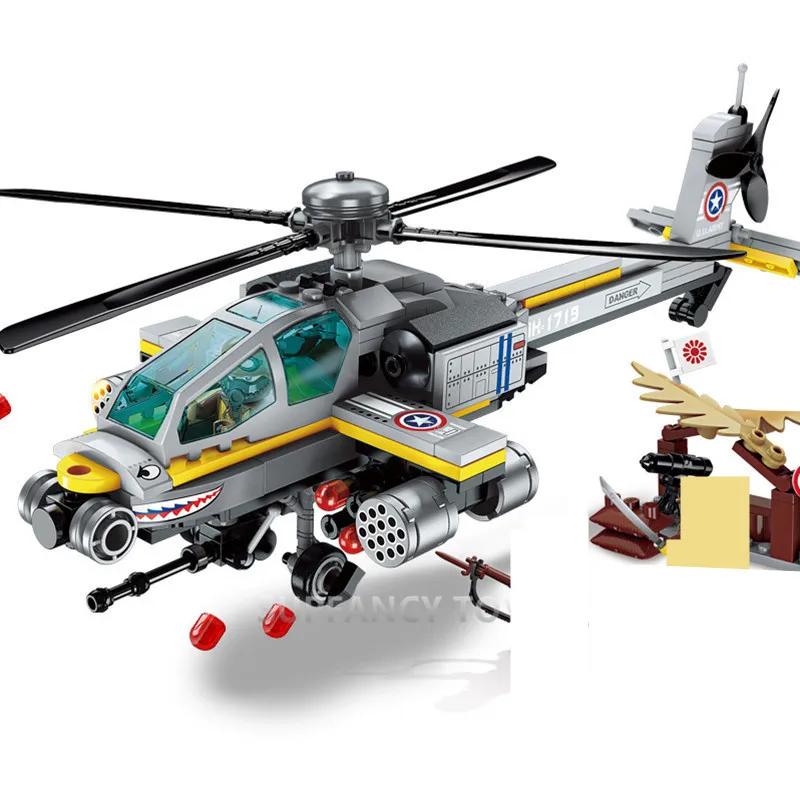 Военный вертолет Танк модель армейские строительные блоки наборы Technic Soldiers Brinquedos