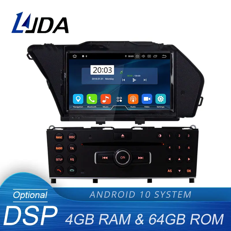 Автомобильная магнитола LJD 1 DIN для Mercedes BENZ GLK X204 300 350 мультимедиа Wi-Fi стерео DSP 4G + 64G