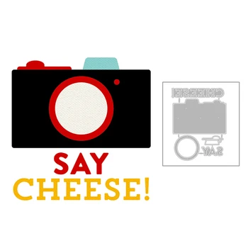 

2020 New Camera and English Words Say Cheese Metal Cutting Dies For DIY Making Album Greeting Card Paper Scrapbooking No Stamps