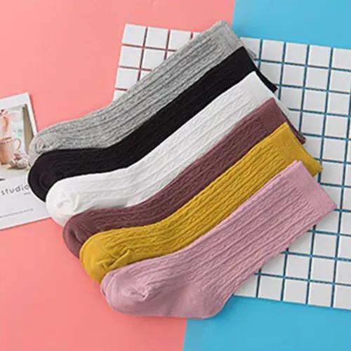 

Pudcoco Popular Baby Toddler Cotton Knee High Socks Candy Color Stockings Warm Stockings 0-3Y