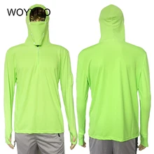 Солнцезащитная рыболовная рубашка с защитой от ультрафиолета, дышащая мужская быстросохнущая рубашка с длинным рукавом и капюшоном, светильник для походов на открытом воздухе