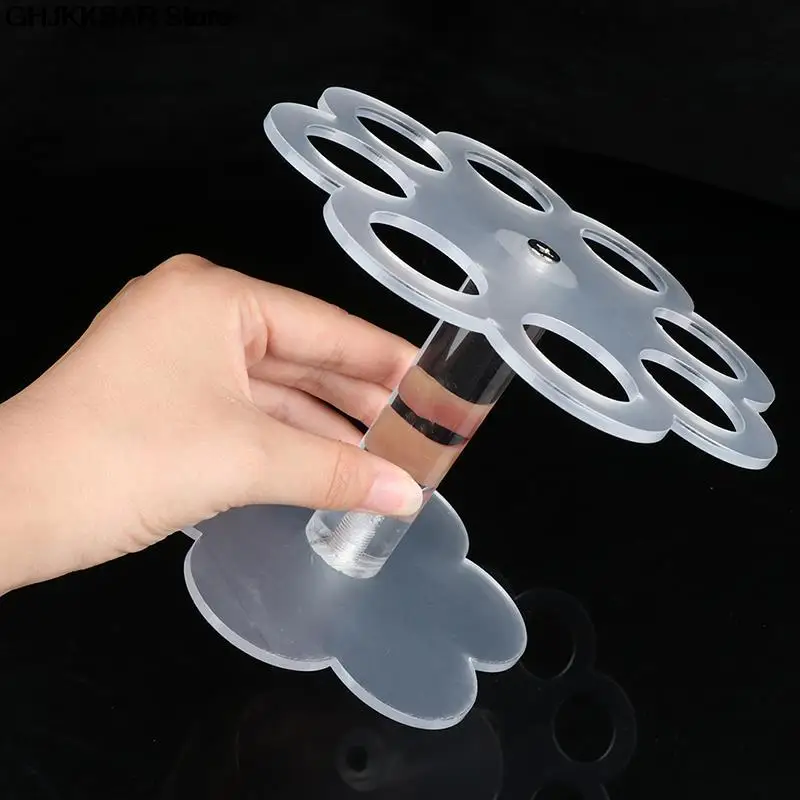 8 Holes Detachable Graduation Practical Transparent Display Home Party Kitchen Stand Reusable Acrylic Ice Cream Cone Holder DIY ice cream cone holder