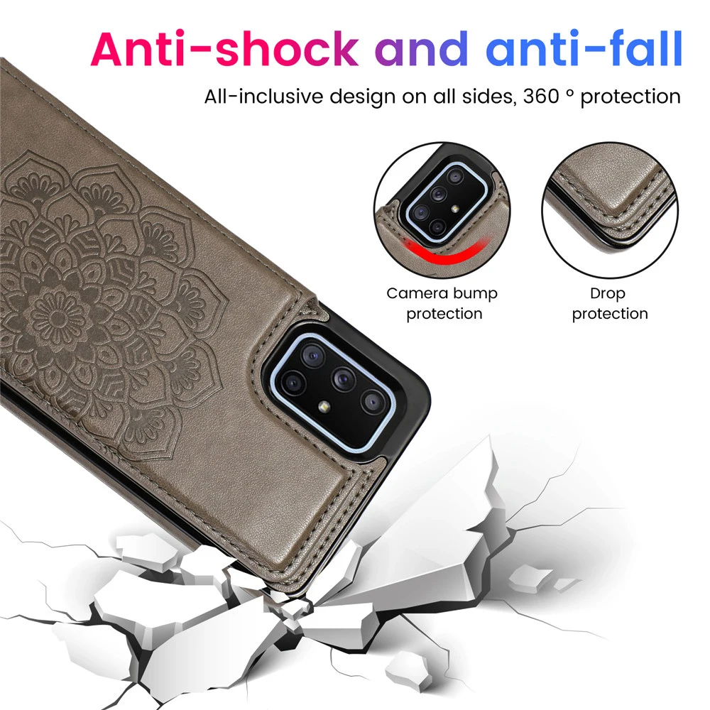 Wallet Case For Samsung Galaxy A52 A72 A12 A32 A22 A82 A51 A71 A21S A50 A70 A40 A30 A20 A10 S A81 A90 Leather Card Phone Cover - Image 3